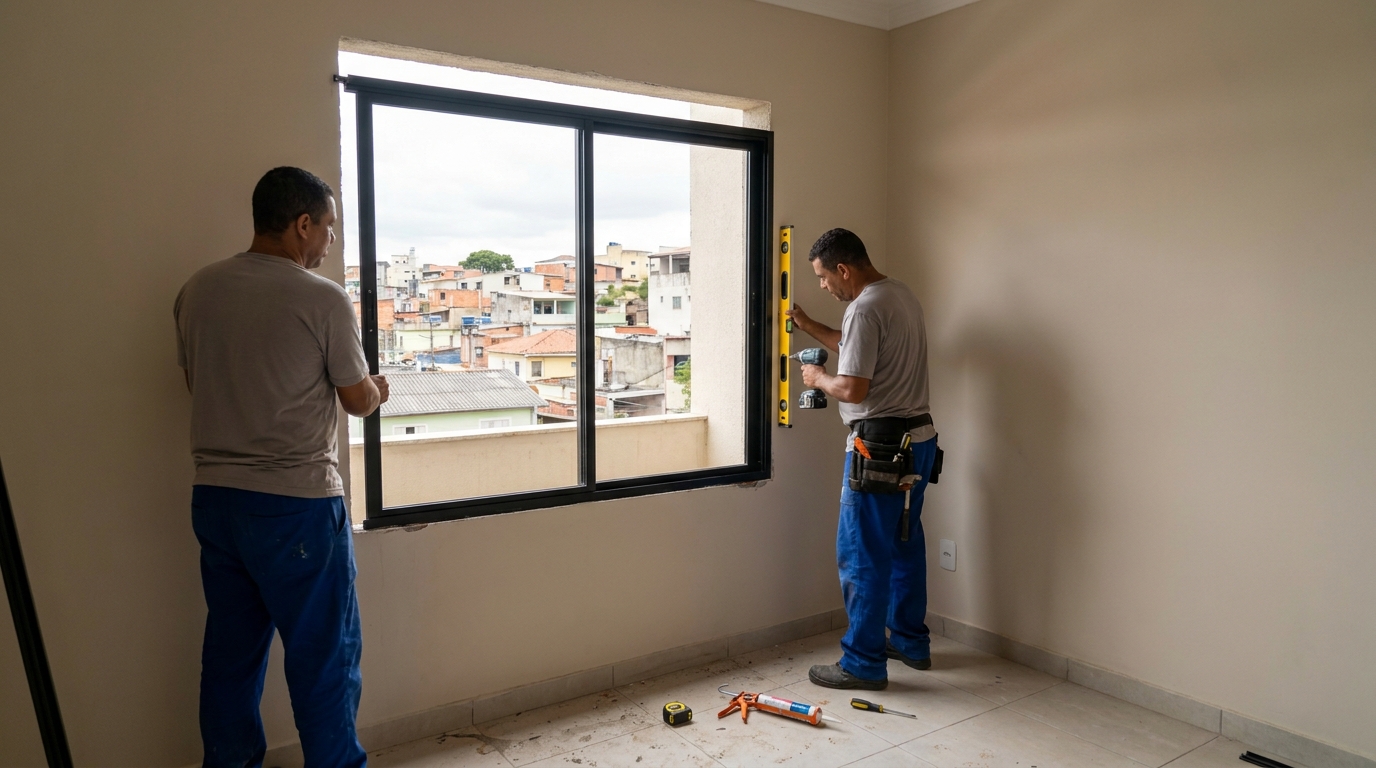 Medição de esquadrias de alumínio em Macaé‑RJ