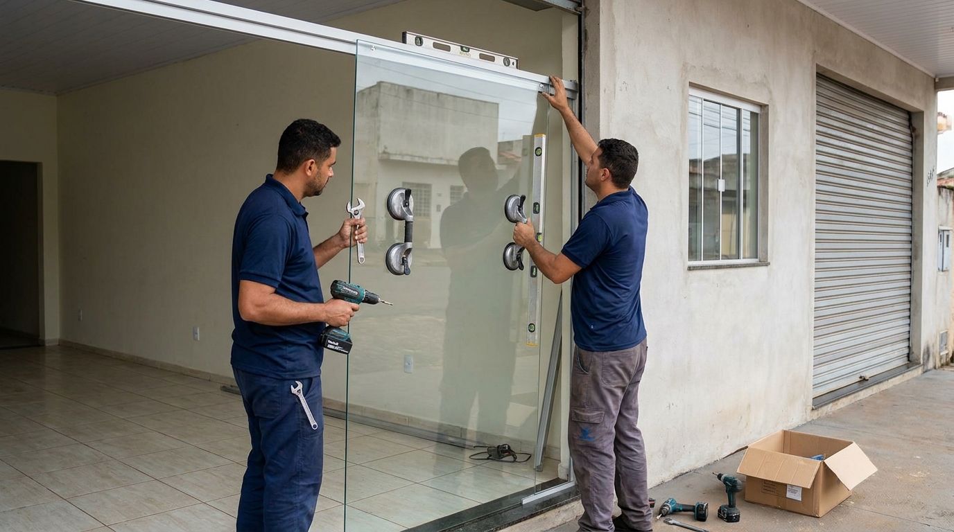 Instalação de porta de correr em Ipatinga‑MG