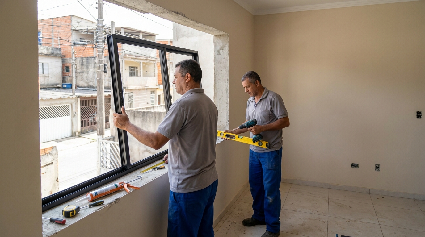 Manutenção de esquadrias de alumínio em Ipatinga‑MG