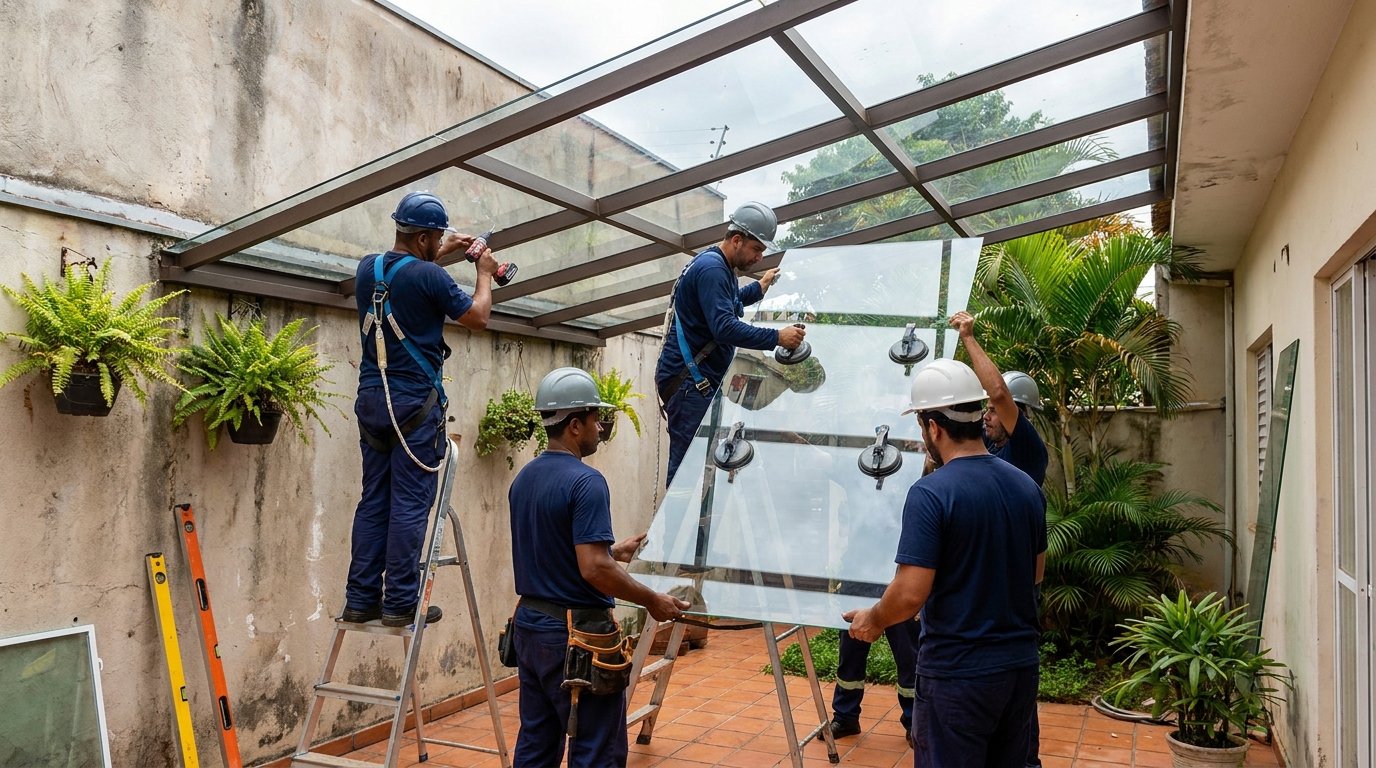 Pergolado de alumínio em Uberaba‑MG