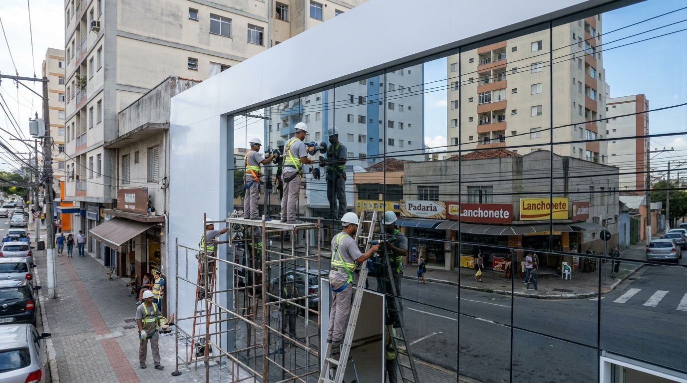Porta veneziana de alumínio em Macaé‑RJ